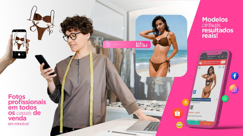 Para sua marca: O FotoModel garante um visual global com foco no local.